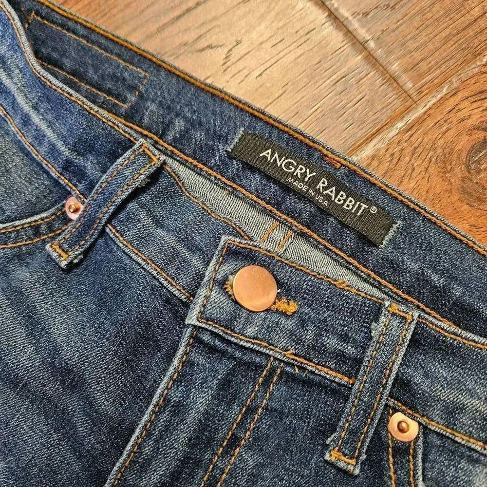 Angry Rabbit Skinny Crop Distressed Jeans - Picture 3 of 9